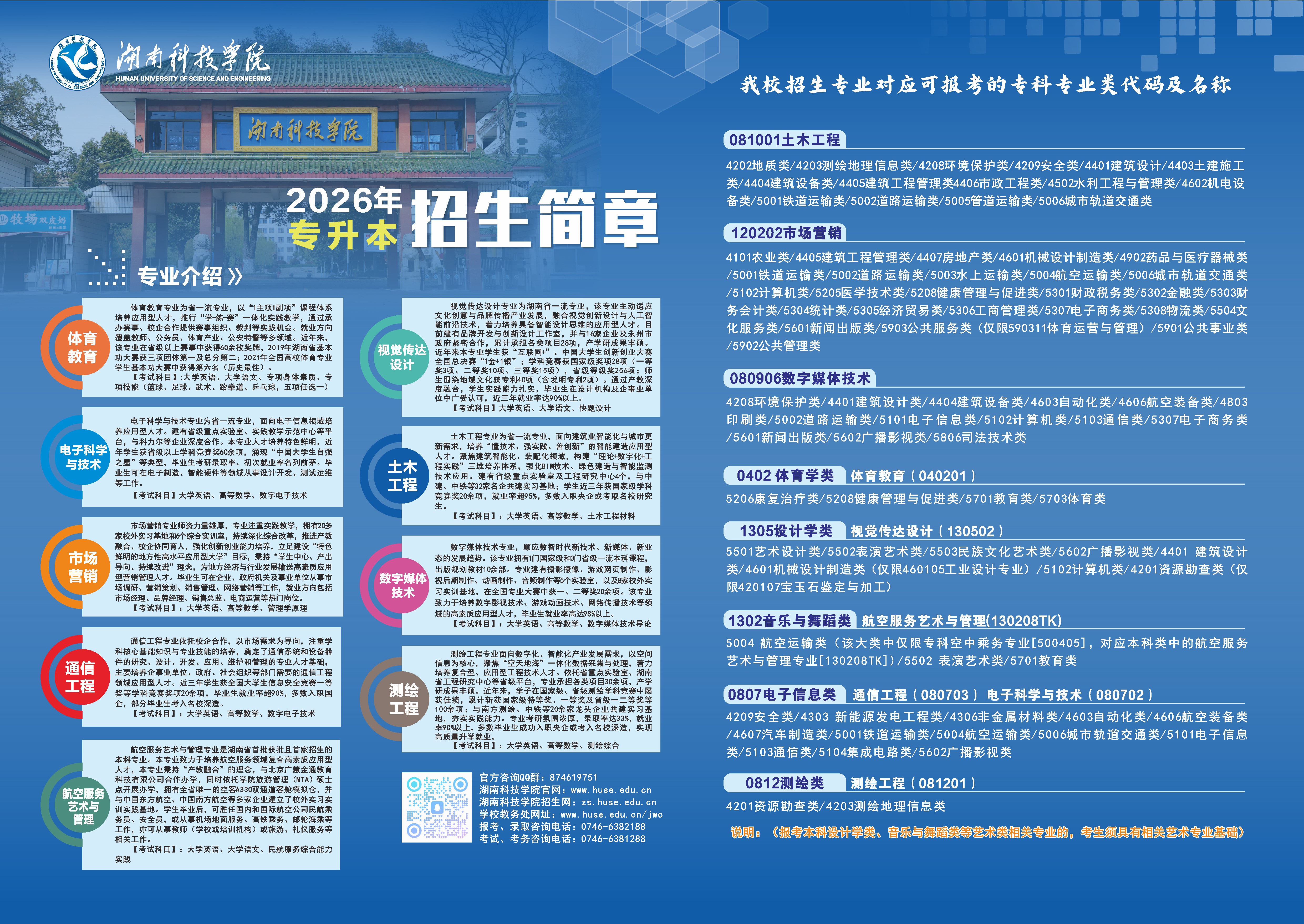 湖南科技学院2026年专升本招生简章-湖南科技学院招生网